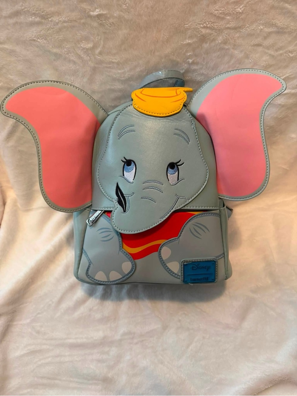 Disney Dumbo Kids Light Gray, Pink & Yellow Character Backpack